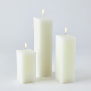 Pillar Square Candles 10"